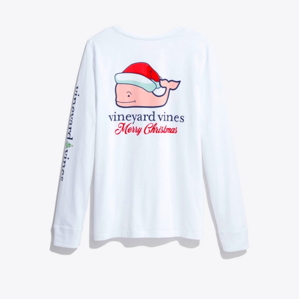 Vineyard Vines Santa Christmas Shirt